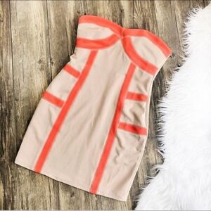MM Couture Beige Bodycon Dress Small
